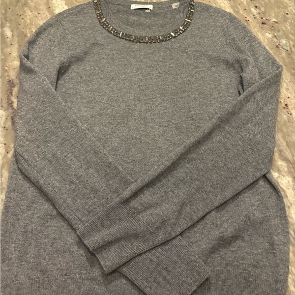 Equipment Wool/Cashmere Sweater with Beaded Neckline - Picture 2 of 5